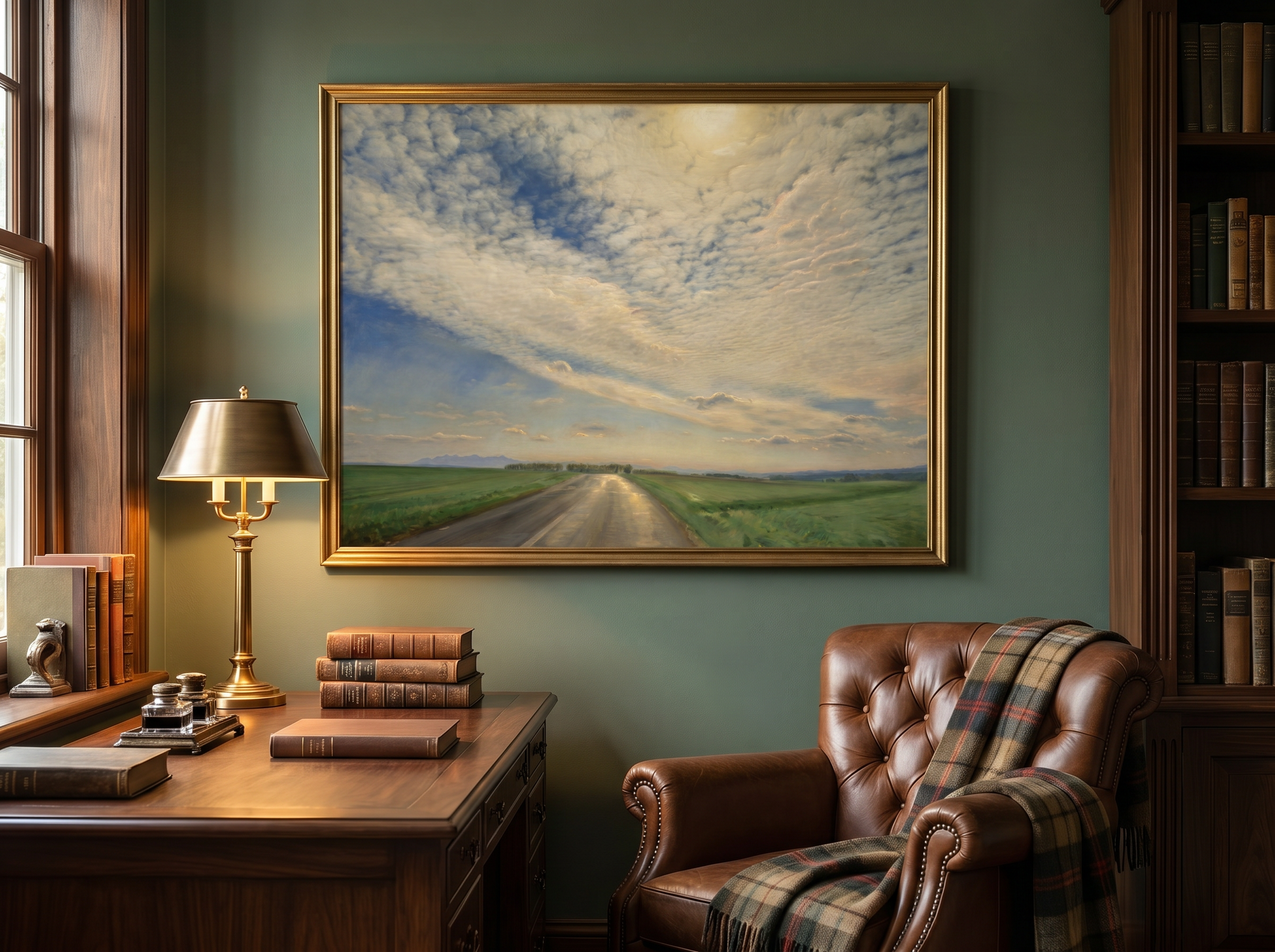 Route et Ciel Immense — mockup intérieur